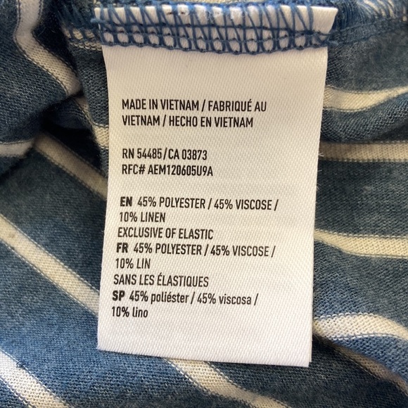 American Eagle Outfitters blue/white striped off shoulder top size‎ S - Picture 5 of 5